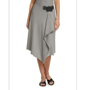 Johanna Ortiz Religious Script Midi Asymmetric Skirt Metallic,Party,Unique M NWT